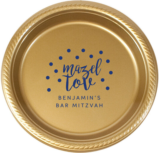 Confetti Mazel Tov Plastic Plates